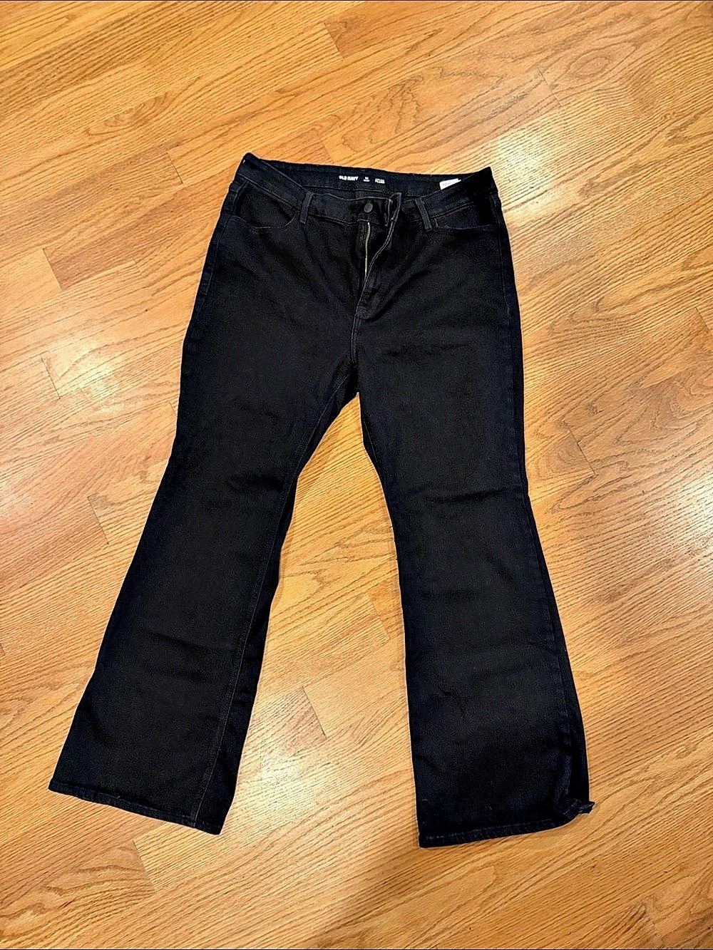 Old Navy High-Rise Flare Jeans Black size 14